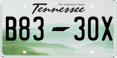 TN license plate B8330X