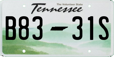 TN license plate B8331S