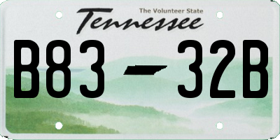 TN license plate B8332B