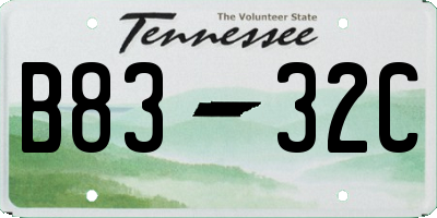 TN license plate B8332C