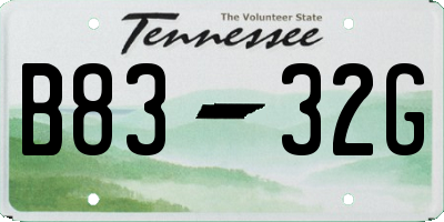 TN license plate B8332G