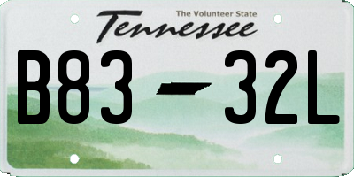 TN license plate B8332L