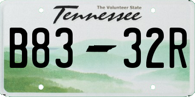 TN license plate B8332R
