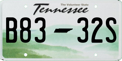 TN license plate B8332S