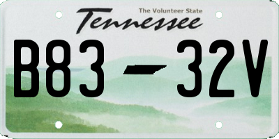 TN license plate B8332V