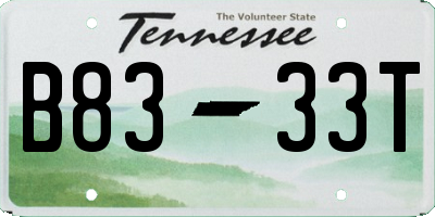 TN license plate B8333T