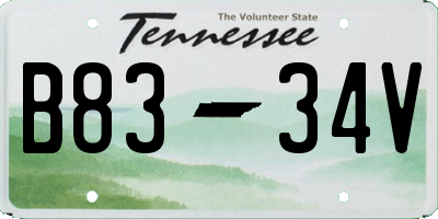 TN license plate B8334V