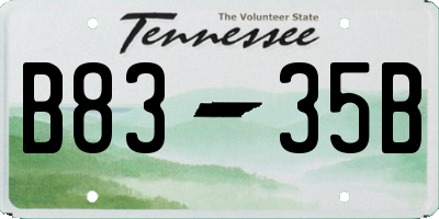 TN license plate B8335B