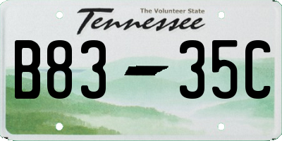 TN license plate B8335C