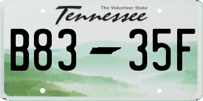 TN license plate B8335F