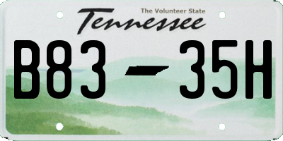 TN license plate B8335H