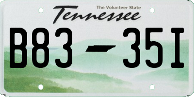 TN license plate B8335I