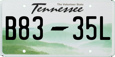 TN license plate B8335L