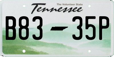 TN license plate B8335P