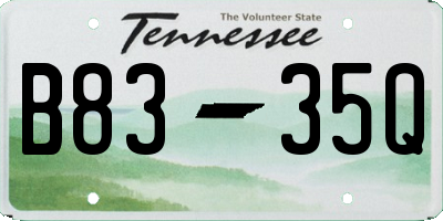 TN license plate B8335Q