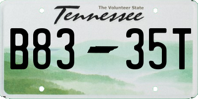 TN license plate B8335T