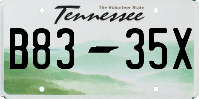 TN license plate B8335X