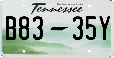 TN license plate B8335Y