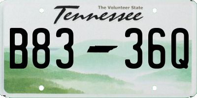 TN license plate B8336Q