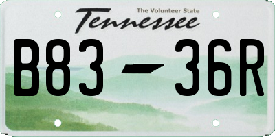 TN license plate B8336R