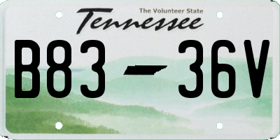 TN license plate B8336V