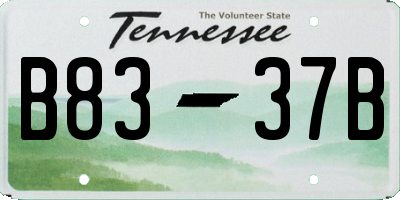 TN license plate B8337B
