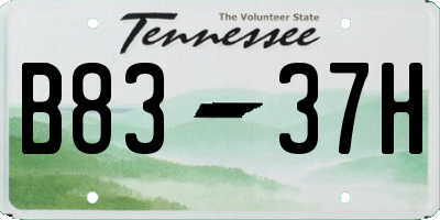 TN license plate B8337H