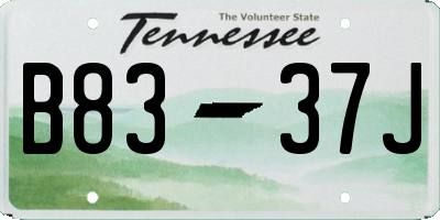 TN license plate B8337J