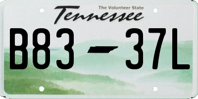 TN license plate B8337L