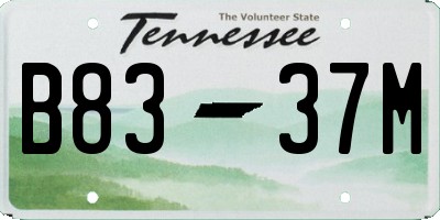 TN license plate B8337M