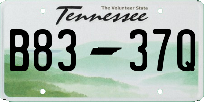 TN license plate B8337Q