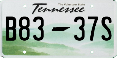 TN license plate B8337S