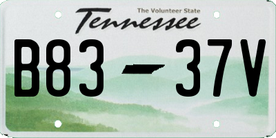 TN license plate B8337V
