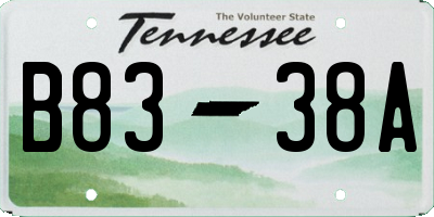 TN license plate B8338A