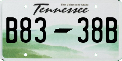 TN license plate B8338B