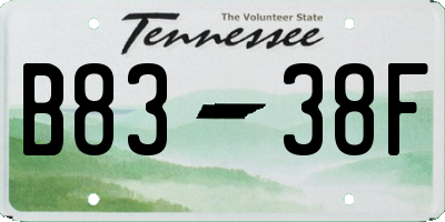 TN license plate B8338F