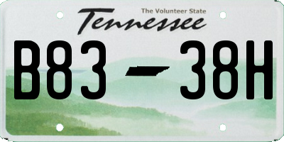 TN license plate B8338H