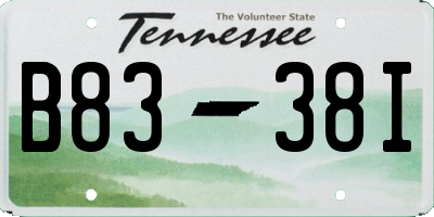 TN license plate B8338I