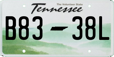 TN license plate B8338L