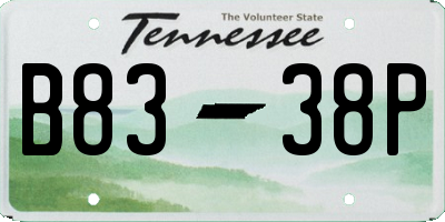 TN license plate B8338P