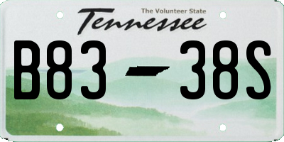 TN license plate B8338S