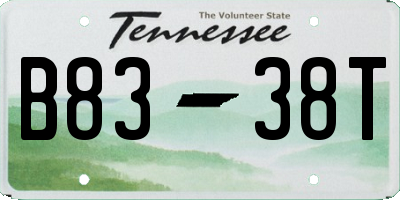 TN license plate B8338T