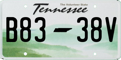 TN license plate B8338V