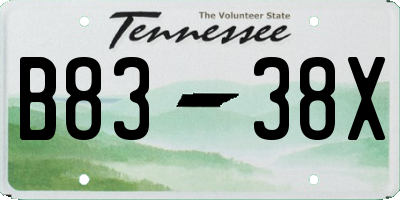 TN license plate B8338X
