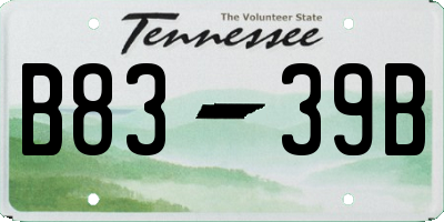 TN license plate B8339B