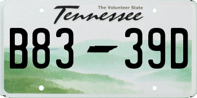 TN license plate B8339D