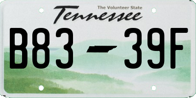 TN license plate B8339F