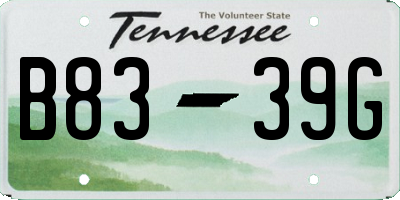 TN license plate B8339G