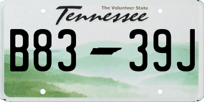 TN license plate B8339J