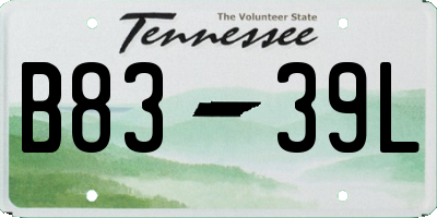TN license plate B8339L